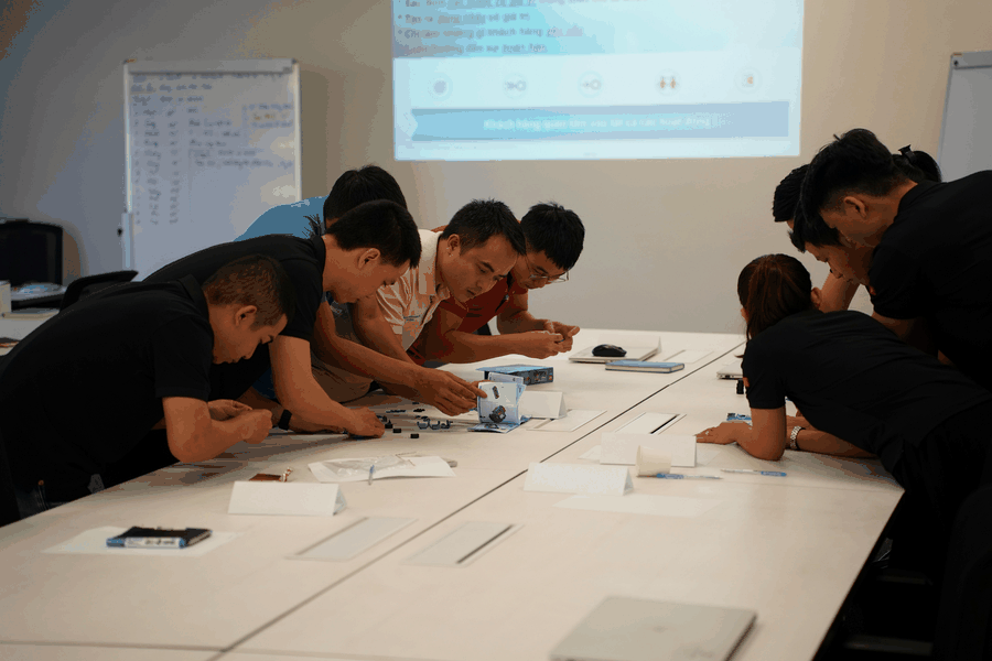 team collaboration, AI analytics dashboard, business meeting, data visualization, futuristic office